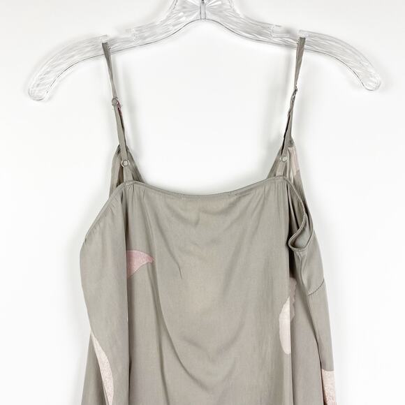 New With Tags Grade & Gather Gray Feather Spaghetti Strap Blouse Womens Sz Small - Picture 10 of 11